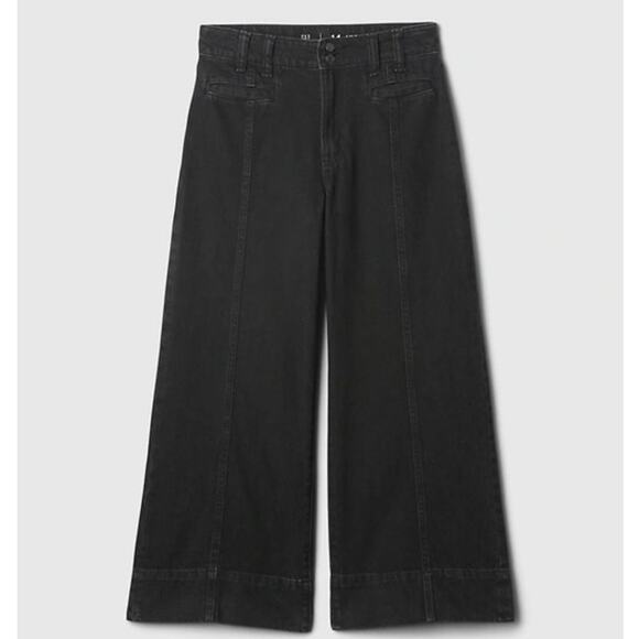 Gap Kids High Rise Stride Wide-Leg Ankle Jeans - Picture 1 of 7